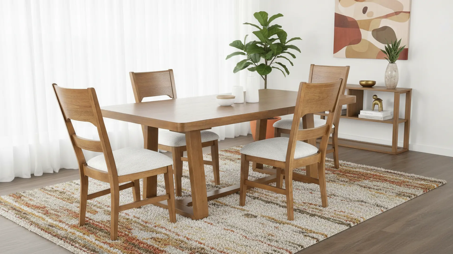 Nanette Brown 5 Piece Dining Set-2