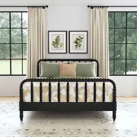 5901-500 Spindle Queen Black Bed