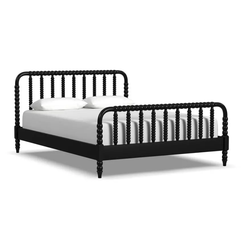 5901-500 Spindle Queen Black Bed-6