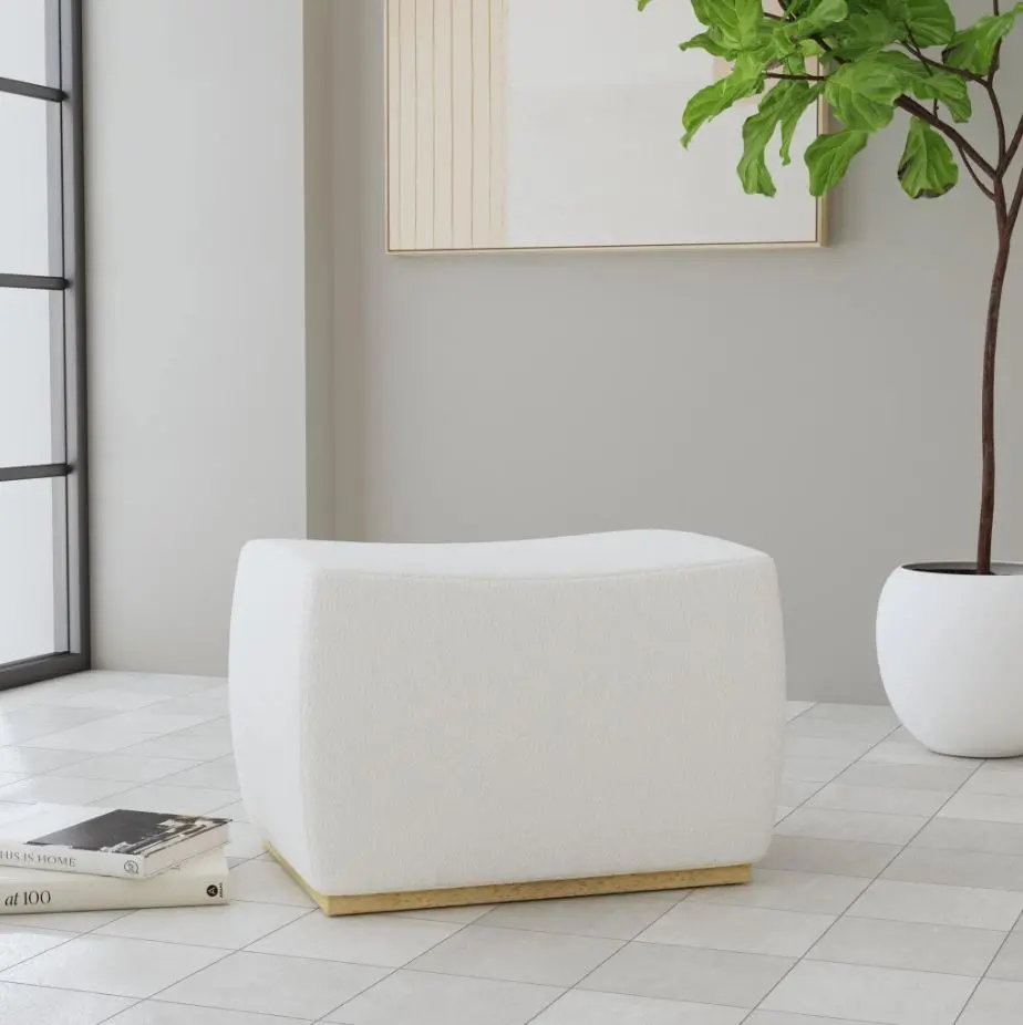 2002-08-H0011 Nico White Boucle Ottoman-3