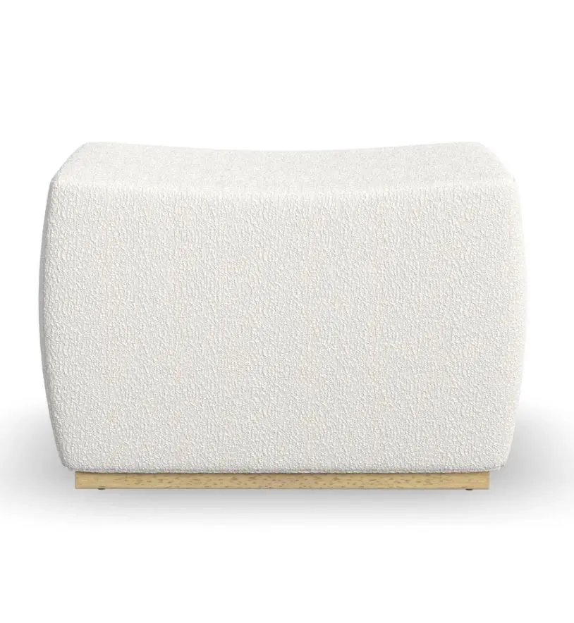 2002-08-H0011 Nico White Boucle Ottoman-1