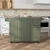 4503-95 Dolly Madison Sage Kitchen Cart with Nickel Hardware