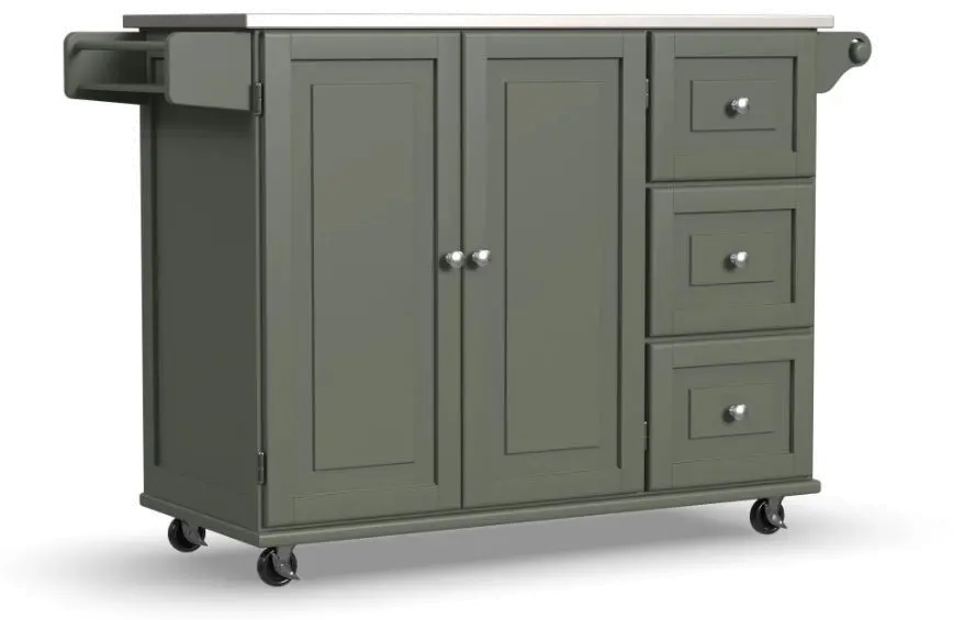 4503-95 Dolly Madison Sage Kitchen Cart with Nickel Hardware-1