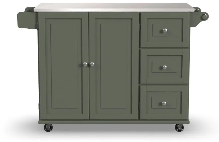 4503-95 Dolly Madison Sage Kitchen Cart with Nickel Hardware-5