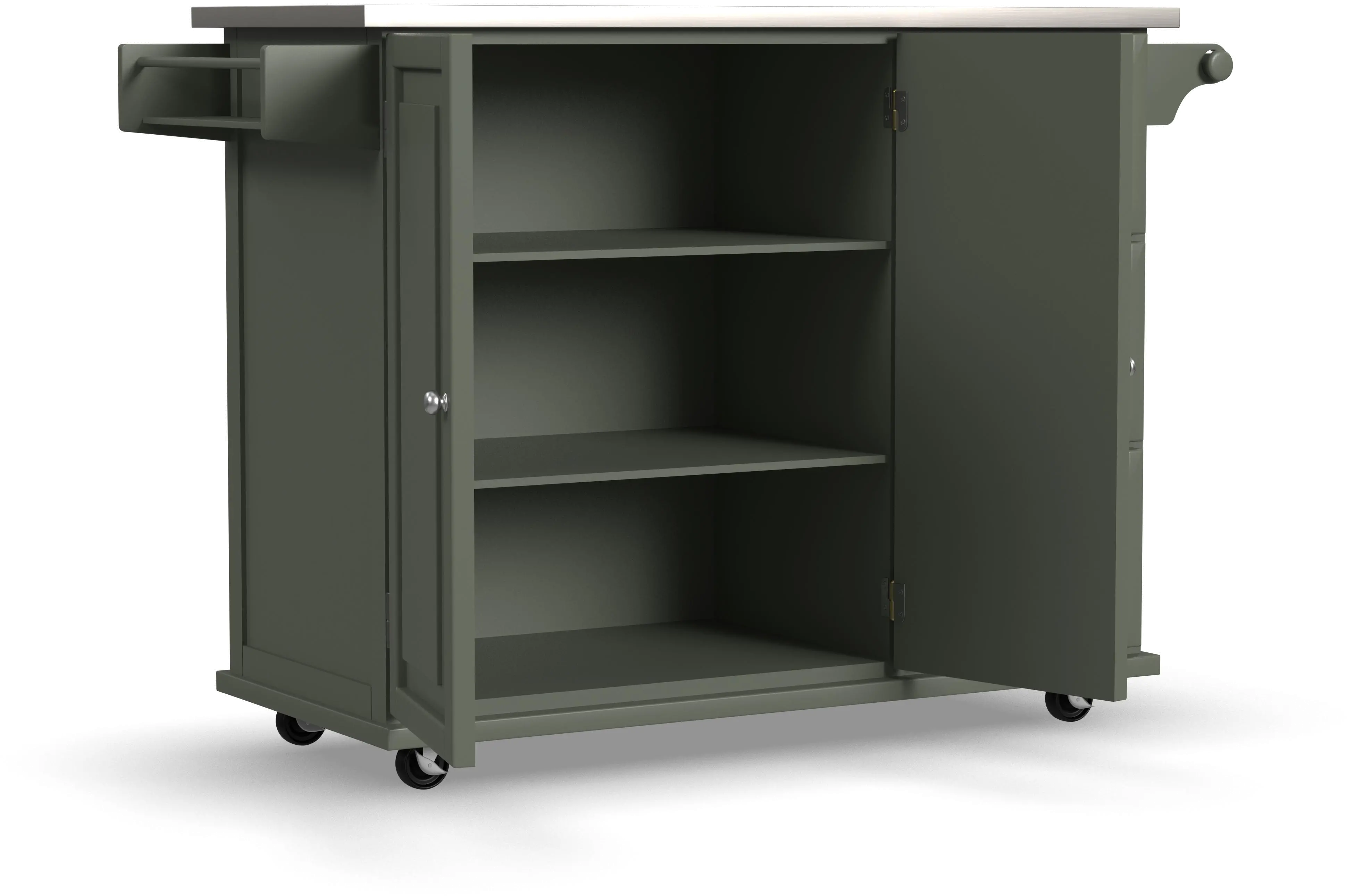 4503-95 Dolly Madison Sage Kitchen Cart with Nickel Hardware-7