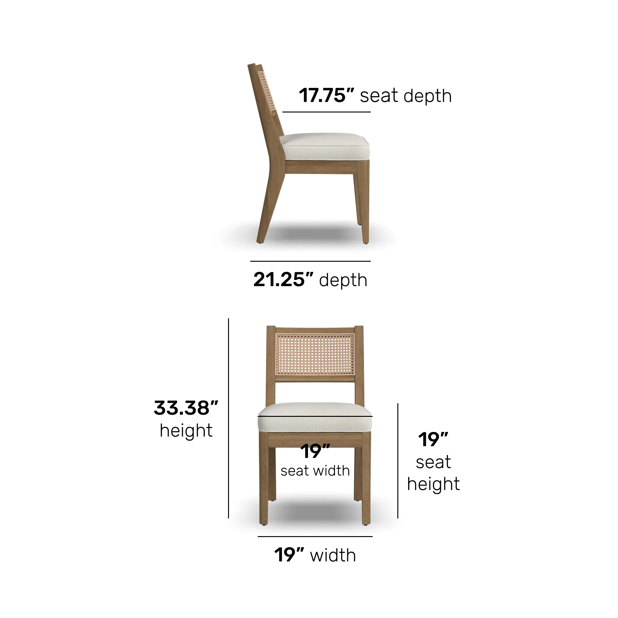 5580-80 Brentwood Light Oak Armless Dining Chair-5