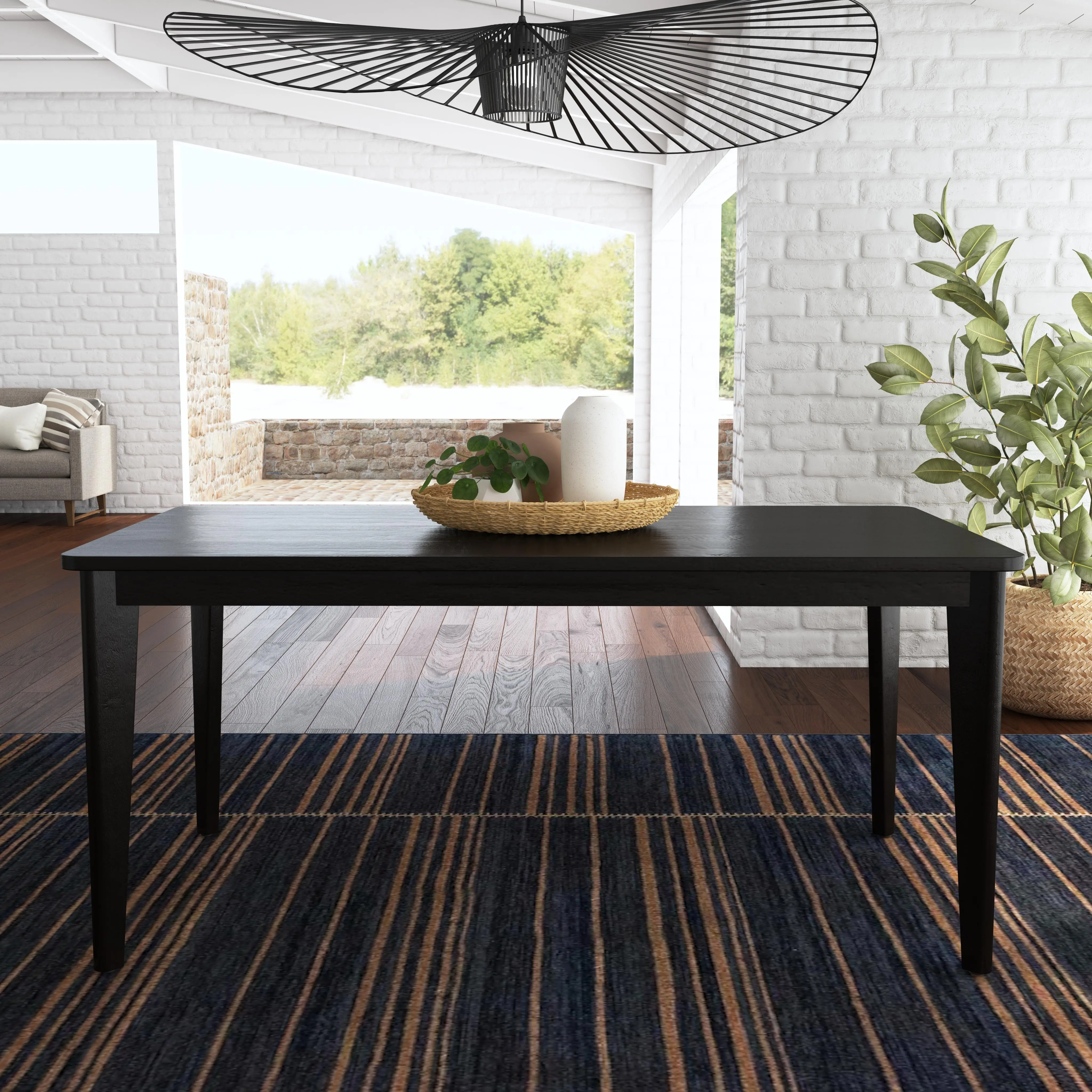 5581-31 Brentwood Black Rectangle Dining Table-2