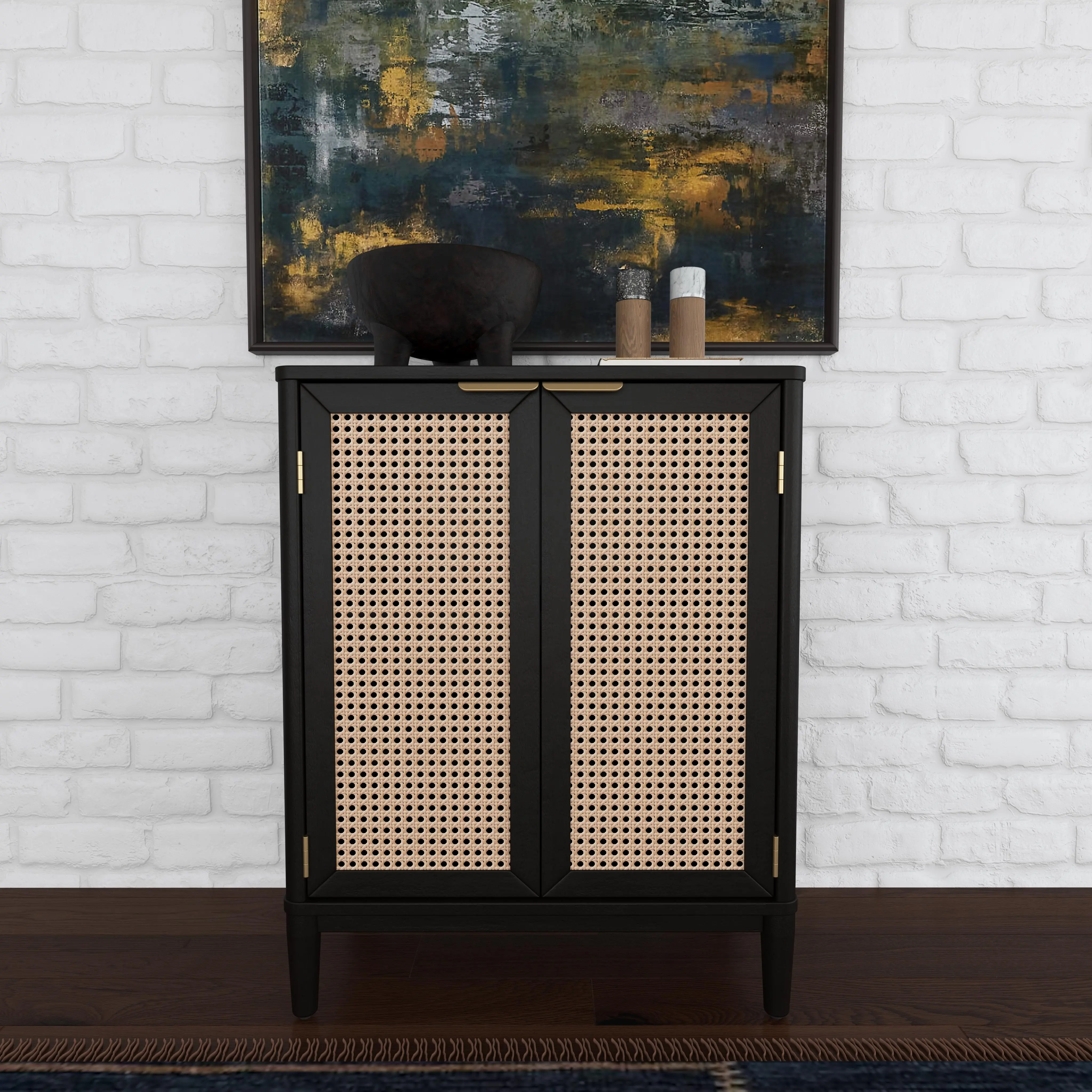 5581-97 Brentwood Black Bar Cabinet-2