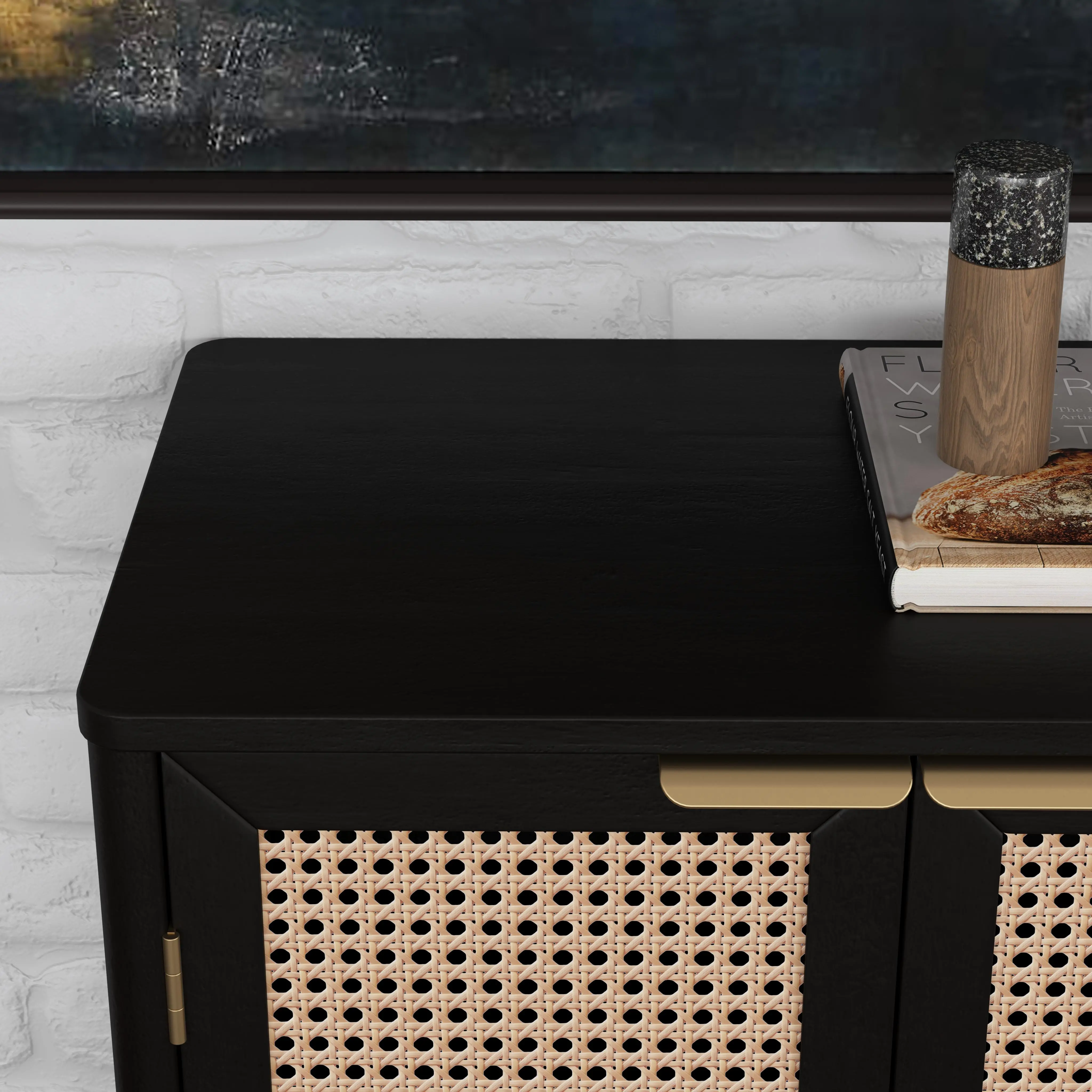 5581-97 Brentwood Black Bar Cabinet-5