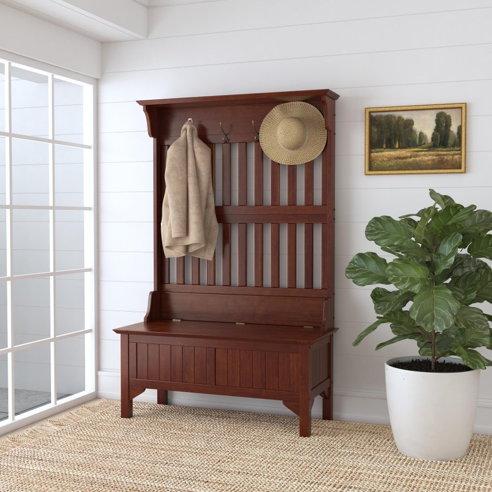 Wallace Cherry Hall Tree with Storage Bench
