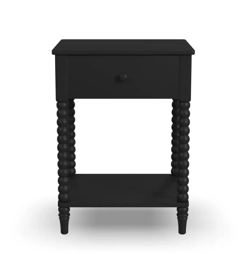 5901-42 Spindle Black Nightstand-5
