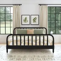 5901-600 Spindle King Black Bed