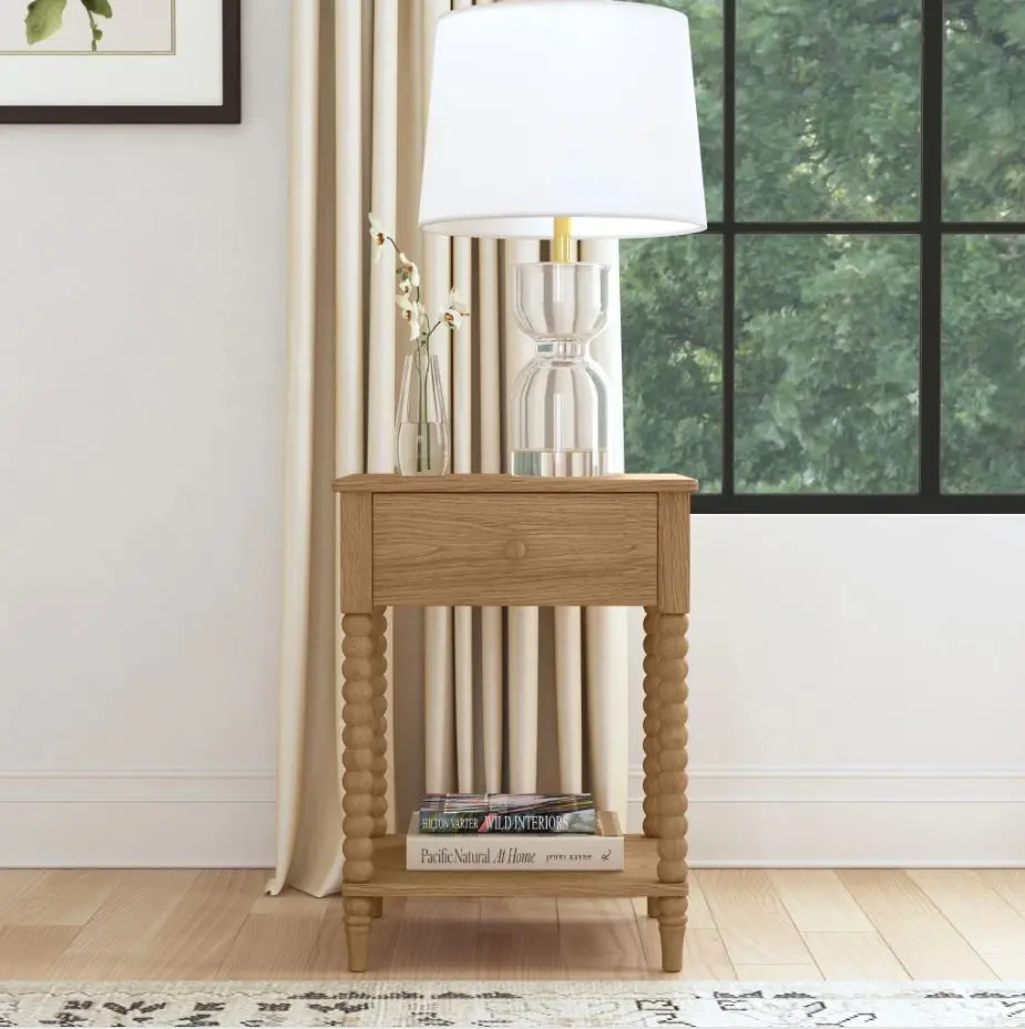 5902-42 Spindle Light Oak Nightstand-2