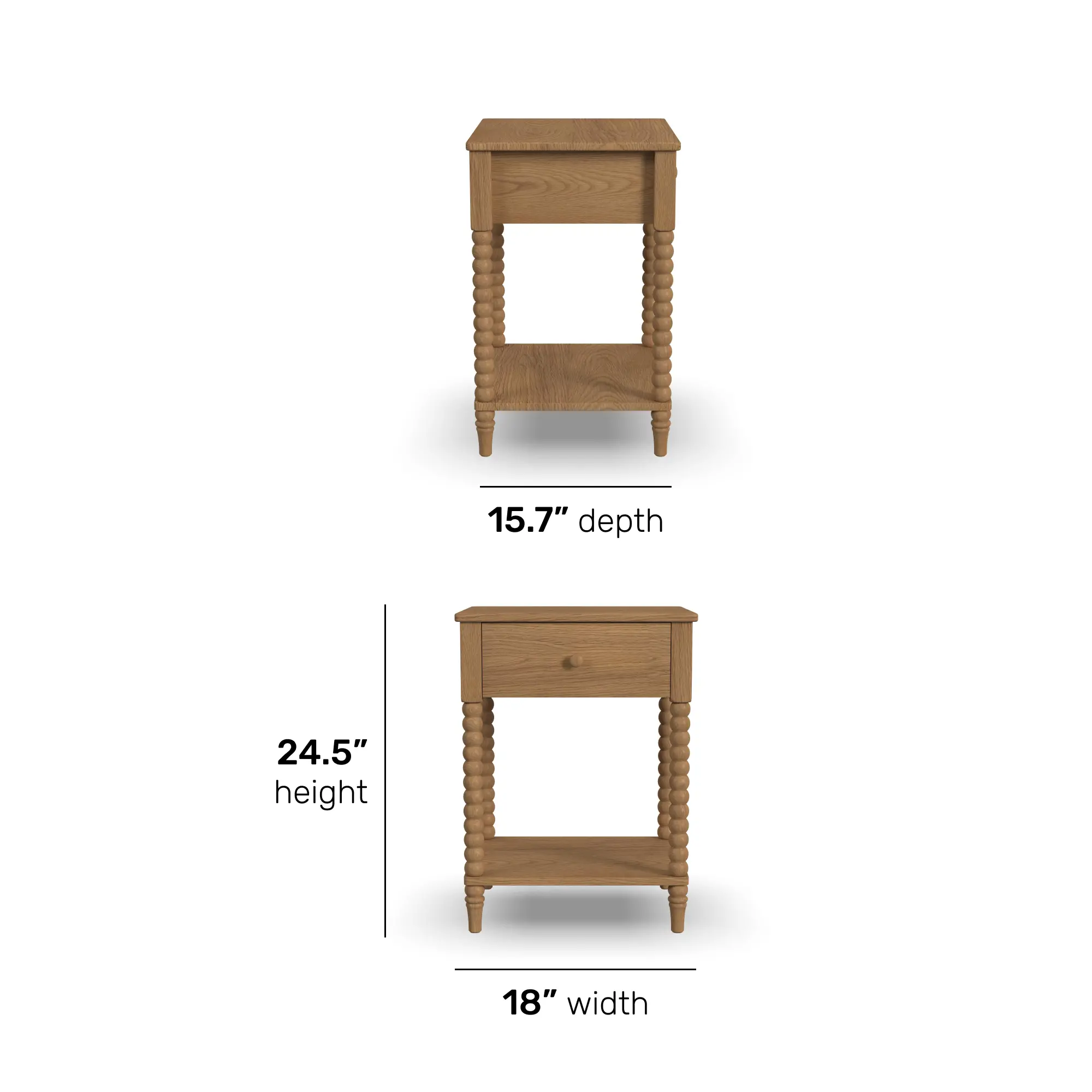 5902-42 Spindle Light Oak Nightstand-8