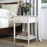 5903-42 Spindle White Nightstand