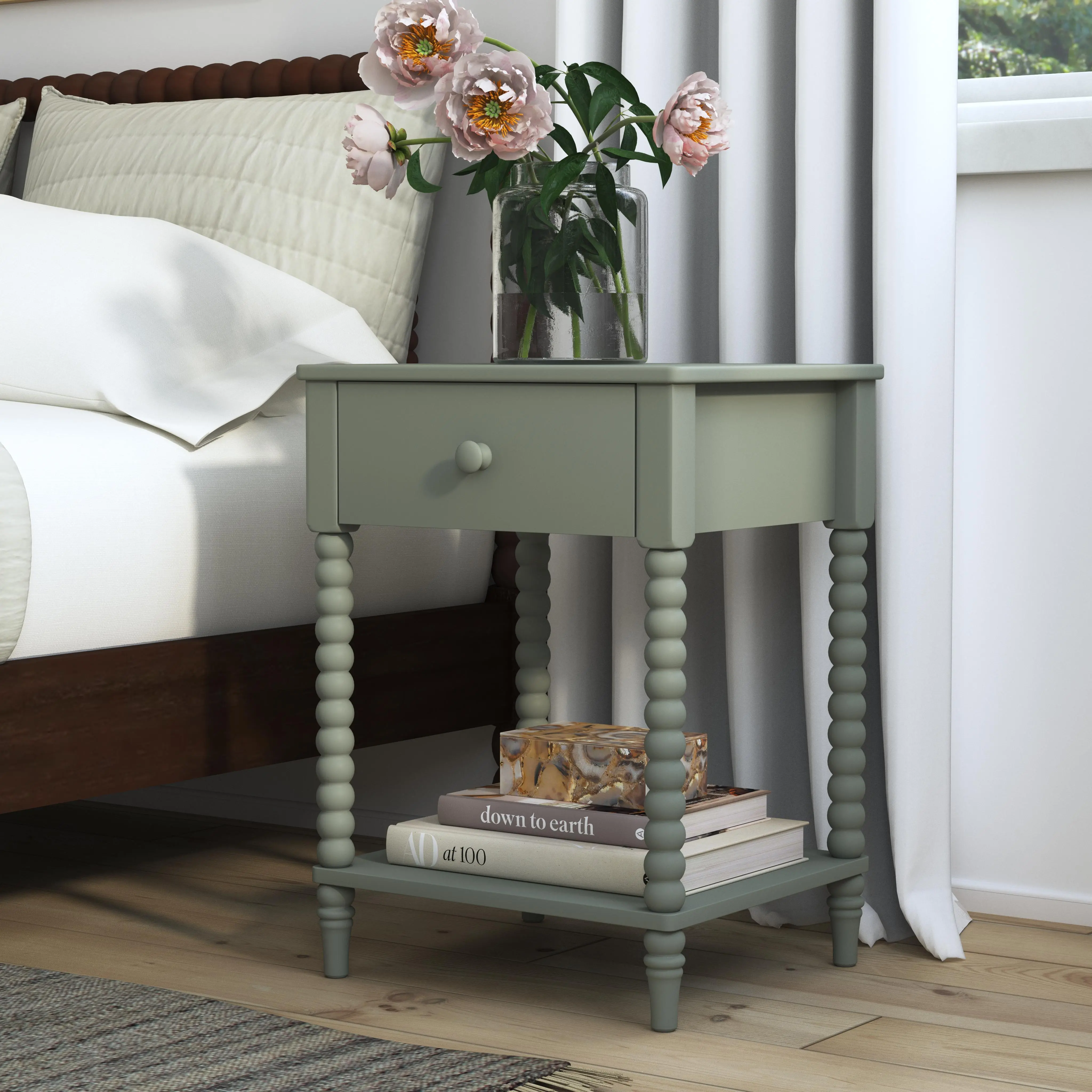5904-42 Spindle Sage Nightstand-2