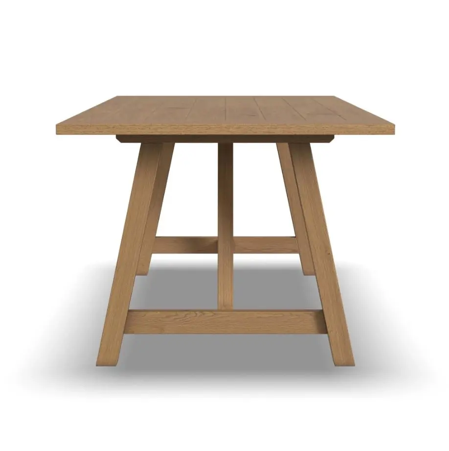 5920-31 Trestle Natural Oak Dining Table-5