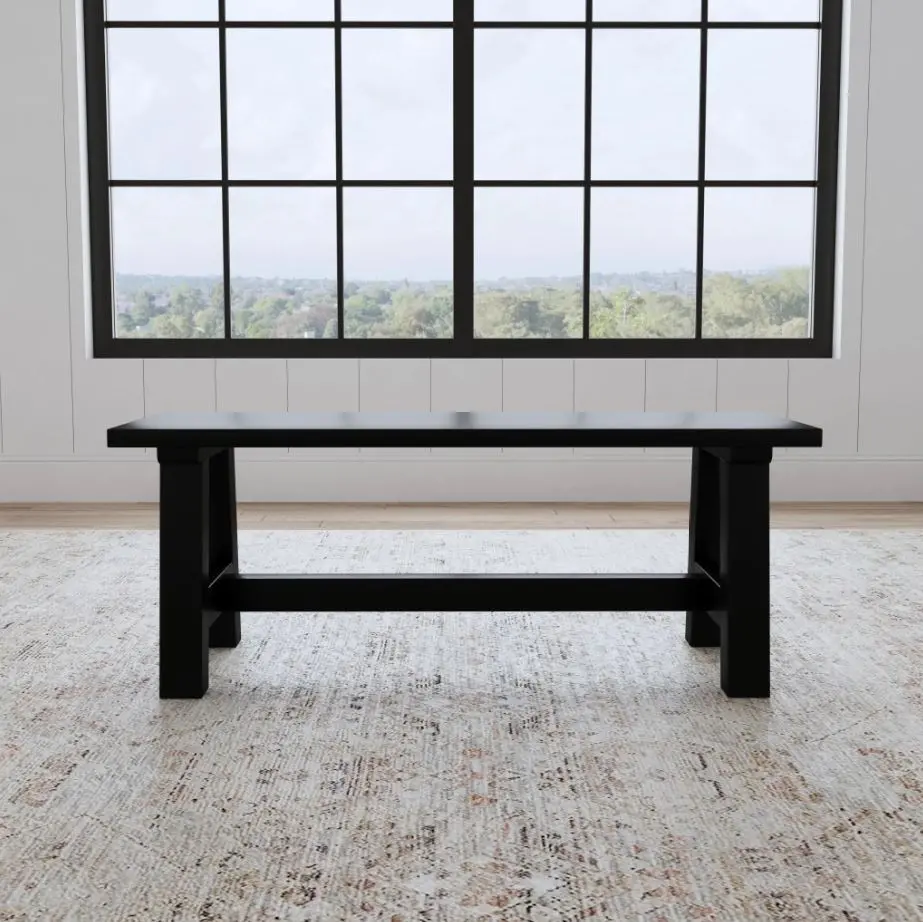 5921-29 Trestle Black Dining Bench-3