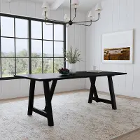 5921-31 Trestle Black Dining Table