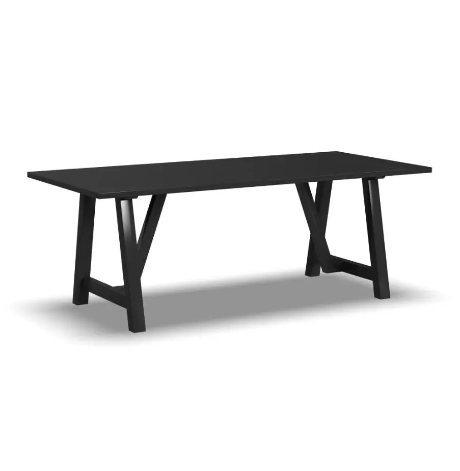 5921-31 Trestle Black Dining Table-1