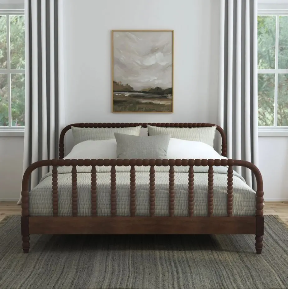 5900-600 Spindle King Mahogany Bed-1