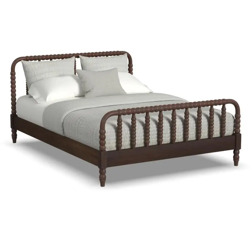 5900-500 Spindle Queen Mahogany Bed-7
