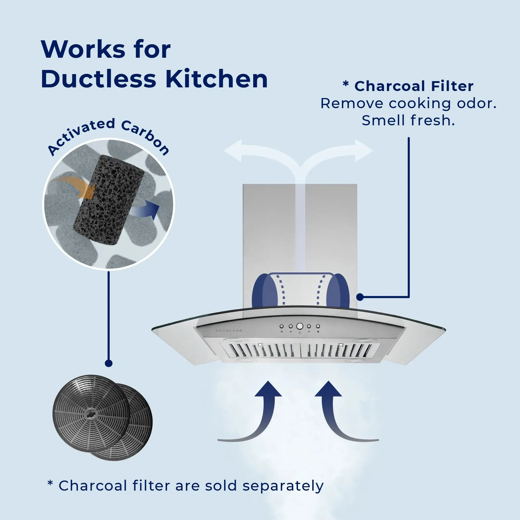 Hauslane | Chef 30  Convertible Stainless Steel Island Range Hood-8