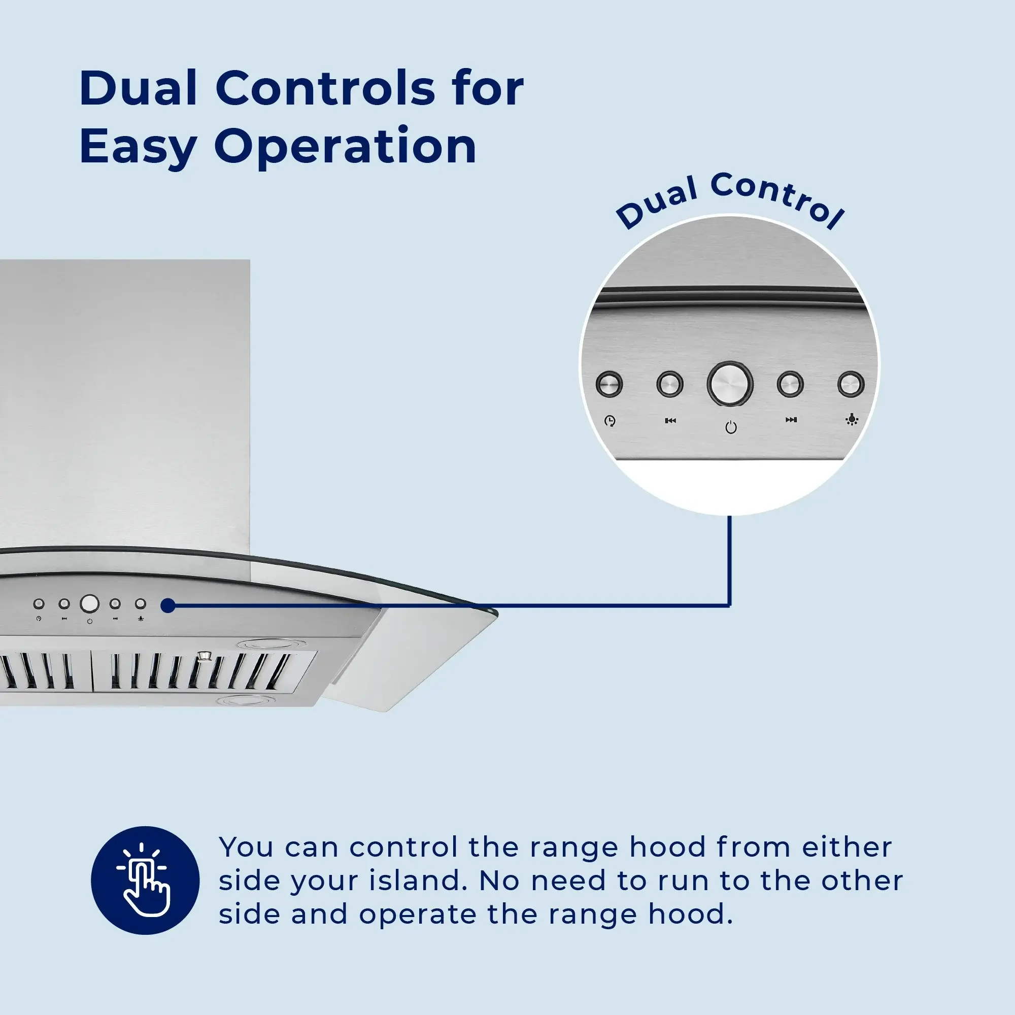 Hauslane | Chef 30  Convertible Stainless Steel Island Range Hood-9