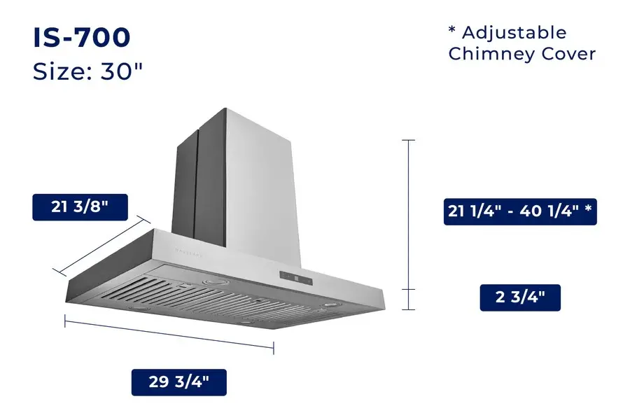 Hauslane | Chef 30  Stainless Steel Island Range Hood-8