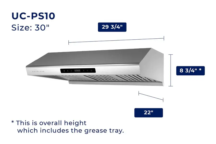 Hauslane | Chef 30  Undercabinet Stainless Steel Range Hood-8