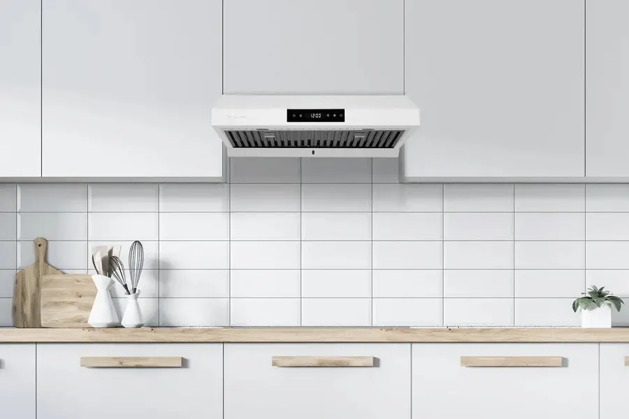 Hauslane | Chef 30  Undercabinet Matte White Range Hood-3