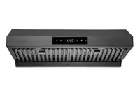 Hauslane | Chef 30  Undercabinet Black Stainless Steel Range Hood