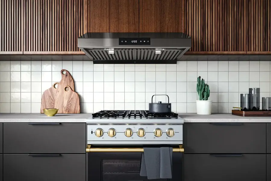 Hauslane | Chef 30  Undercabinet Black Stainless Steel Range Hood-7