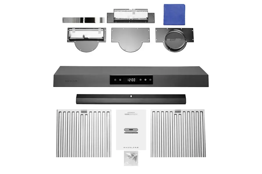 Hauslane | Chef 30  Undercabinet Black Stainless Steel Range Hood-8