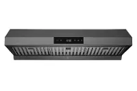 Hauslane | Chef 36  Undercabinet Black Stainless Steel Range Hood