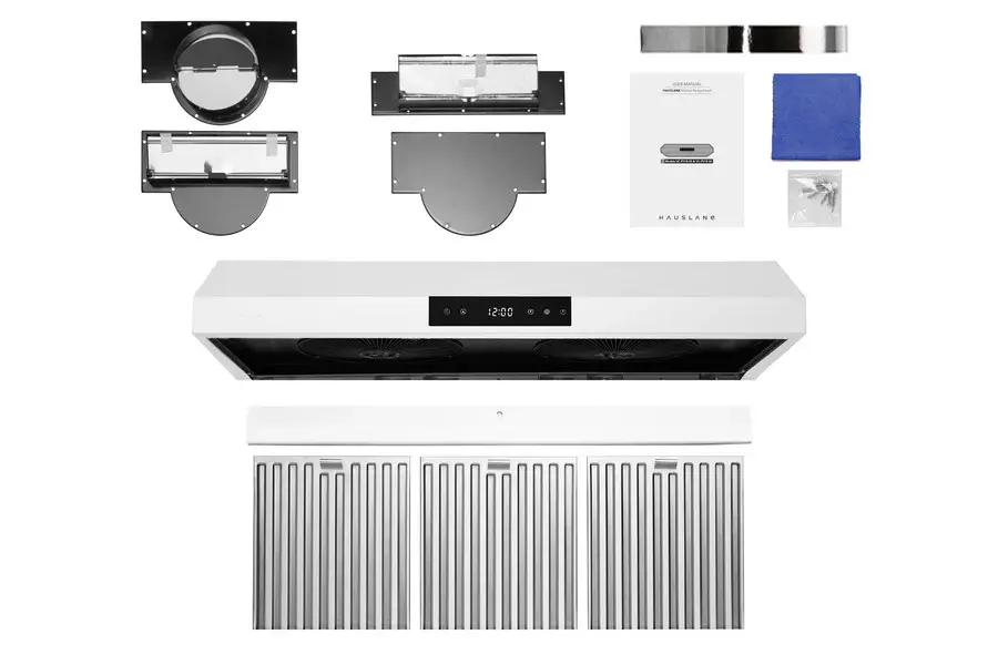 Hauslane | Chef 36  Undercabinet Matte White Range Hood-3