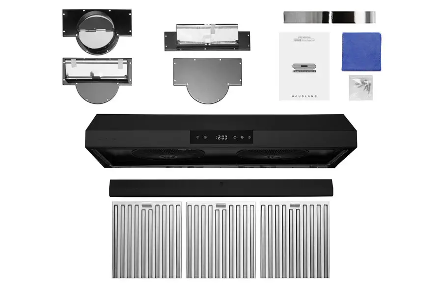 Hauslane | Chef 36  Undercabinet Matte Black Range Hood-2