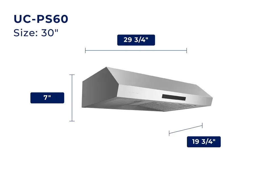 UC-PS60 Ducted Under Cabinet Range Hood-8
