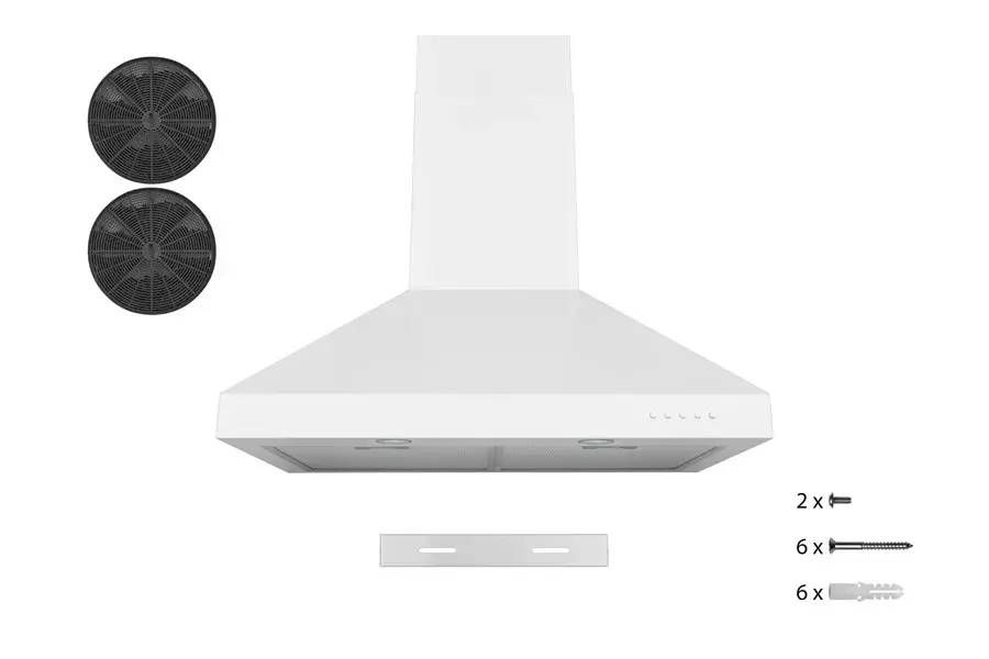 Hauslane | Chef 30  Convertible Matte White Wall-Mounted Range Hood-6