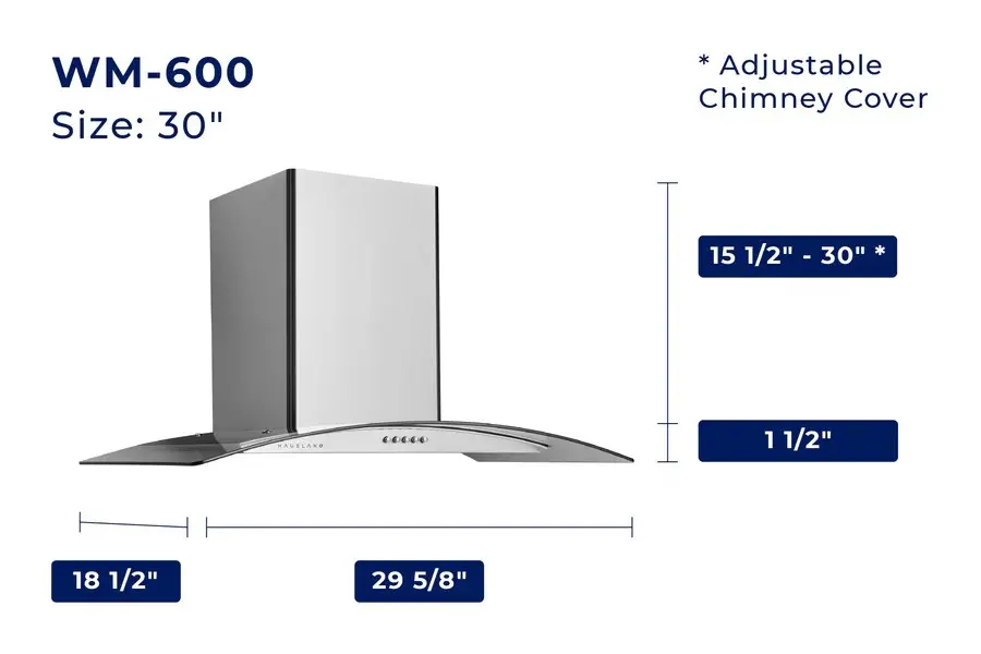 Hauslane | Chef 30  Convertible Stainless Steel Wall-Mounted Range Hood-9