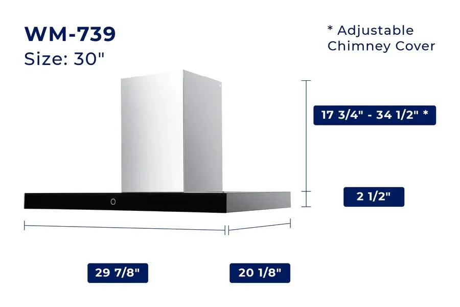 Hauslane | Chef 30  Convertible Stainless Steel Wall-Mounted Range Hood-8