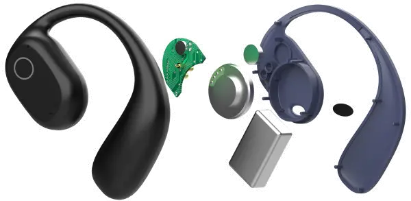 IAEBTO34B iLive Black Wireless Open Ear Earbuds-5