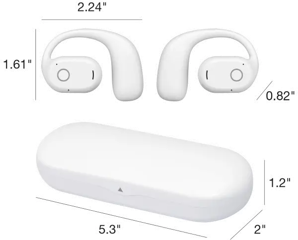 IAEBTO34W iLive White Wireless Open Ear Earbuds-3