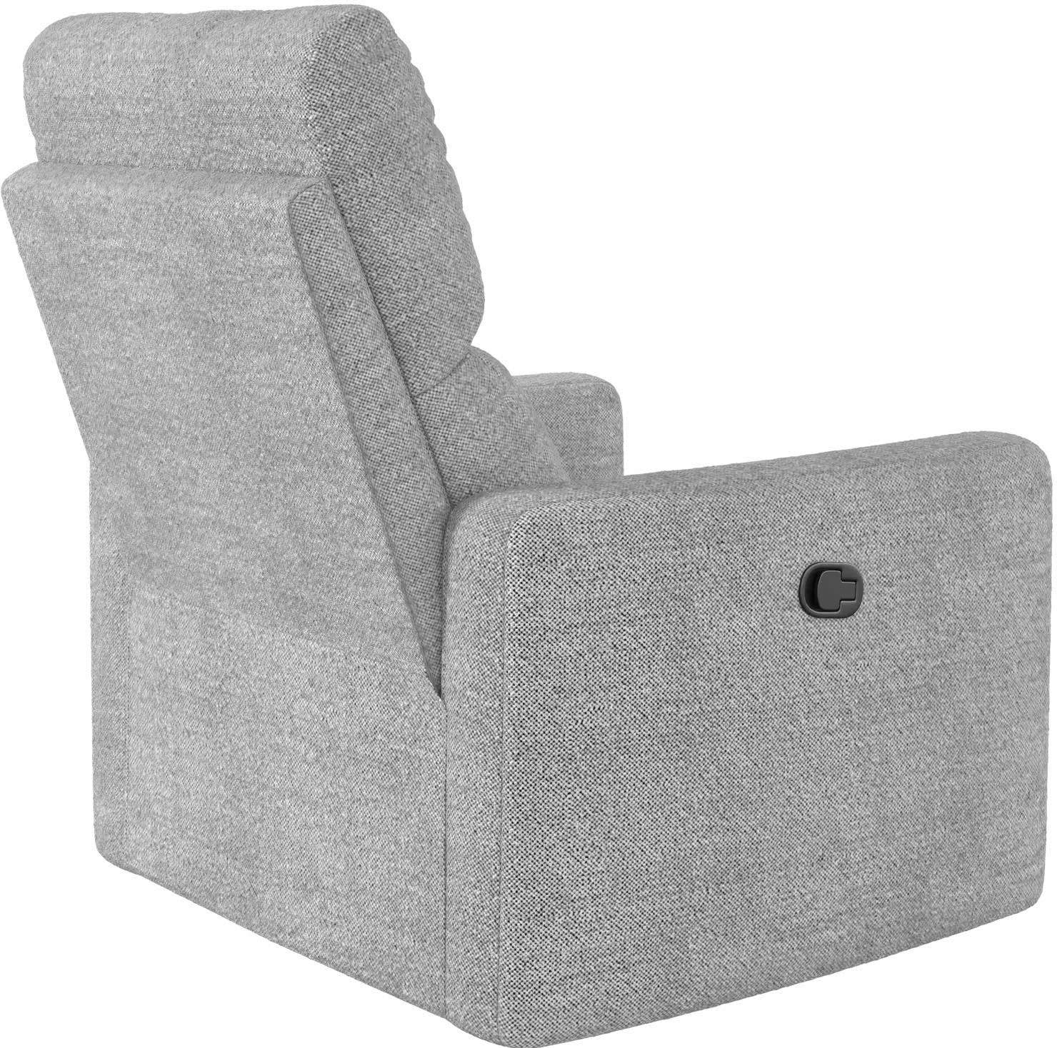 Lukas Gray Boucle Swivel Recliner-8