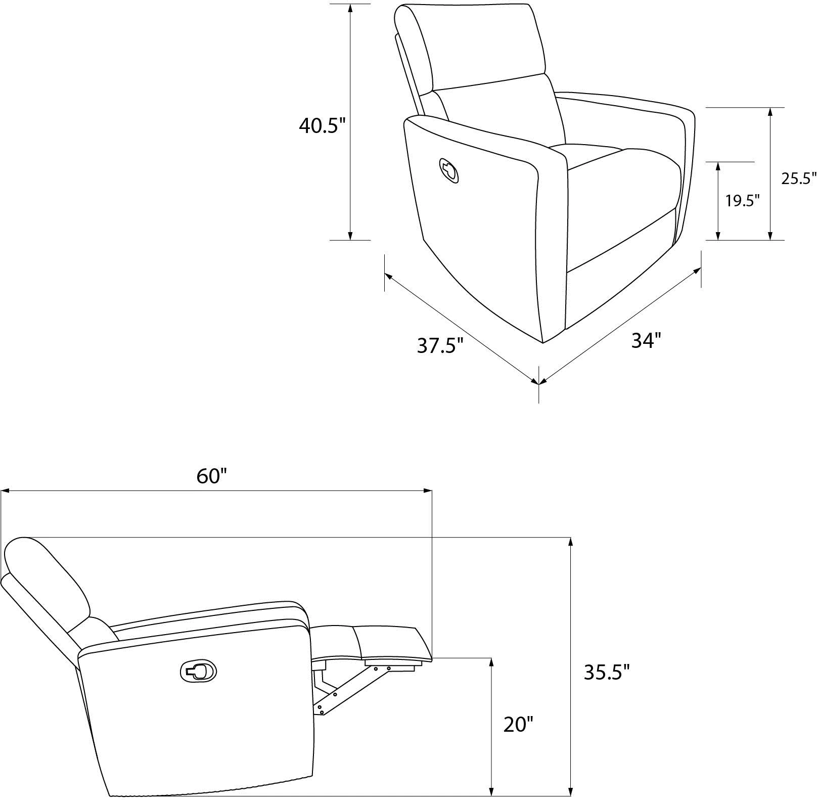 Lukas Gray Boucle Swivel Recliner-12