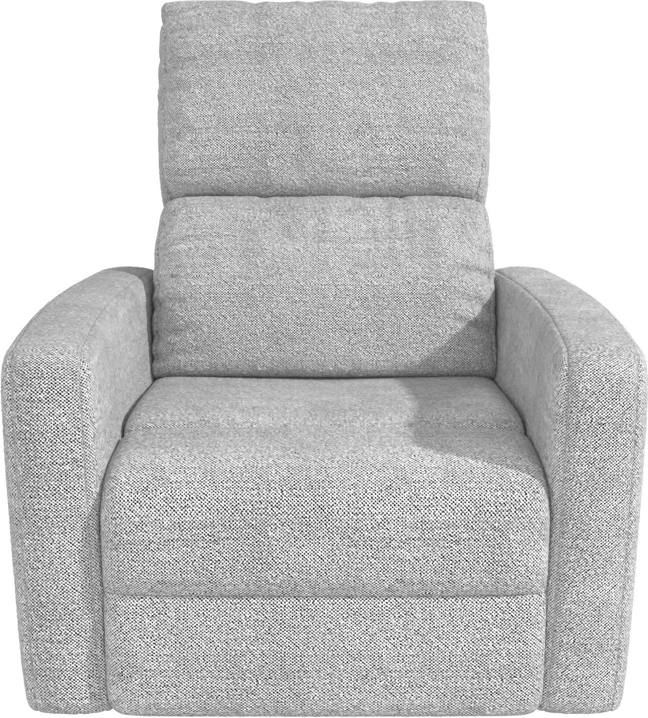 Lukas Gray Boucle Swivel Recliner-1