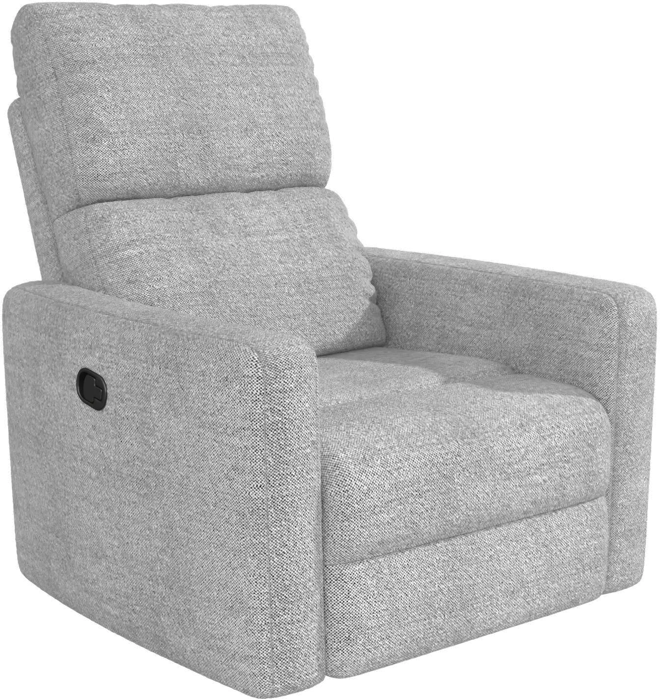 Lukas Gray Boucle Swivel Recliner-3