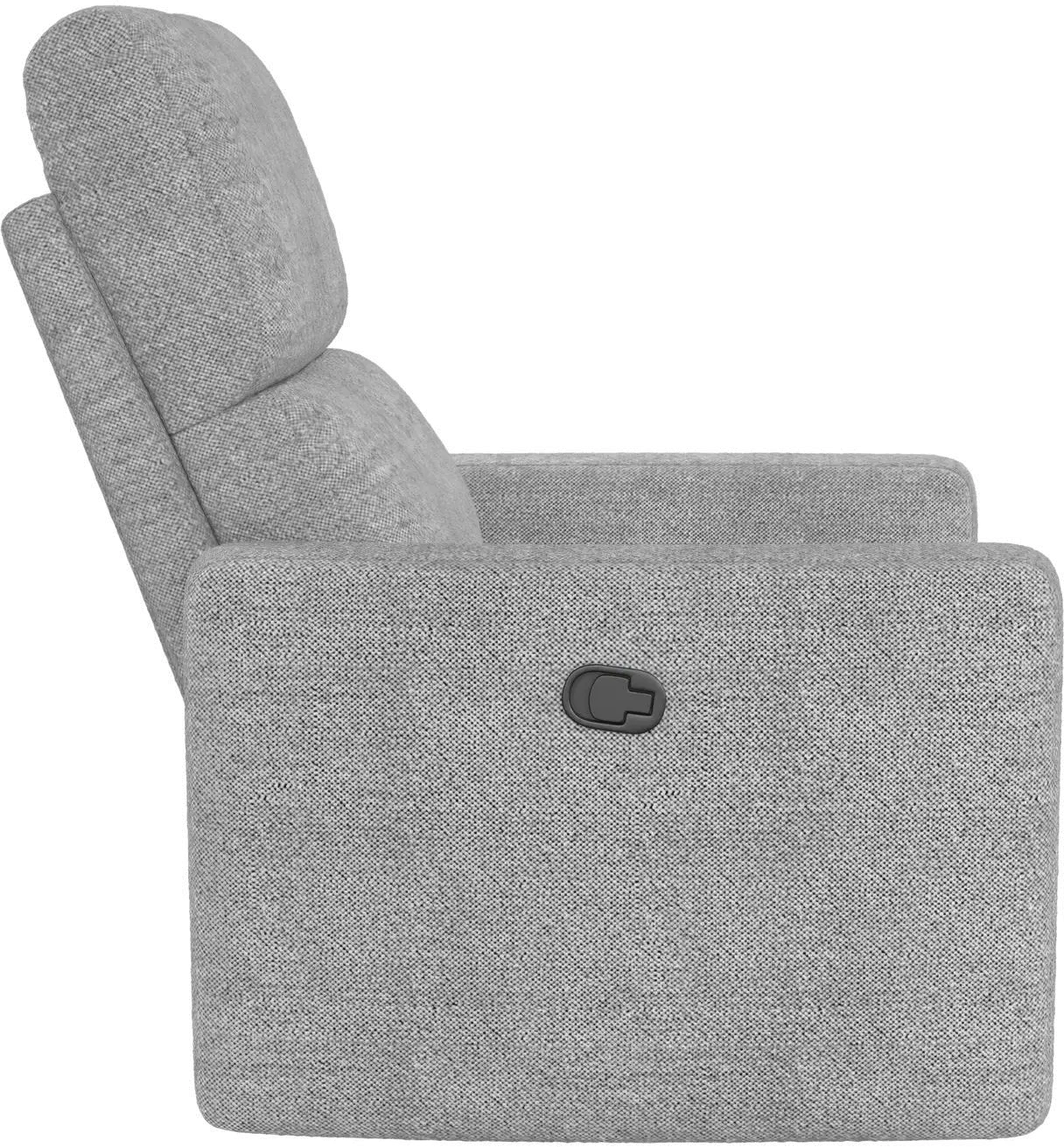 Lukas Gray Boucle Swivel Recliner-5