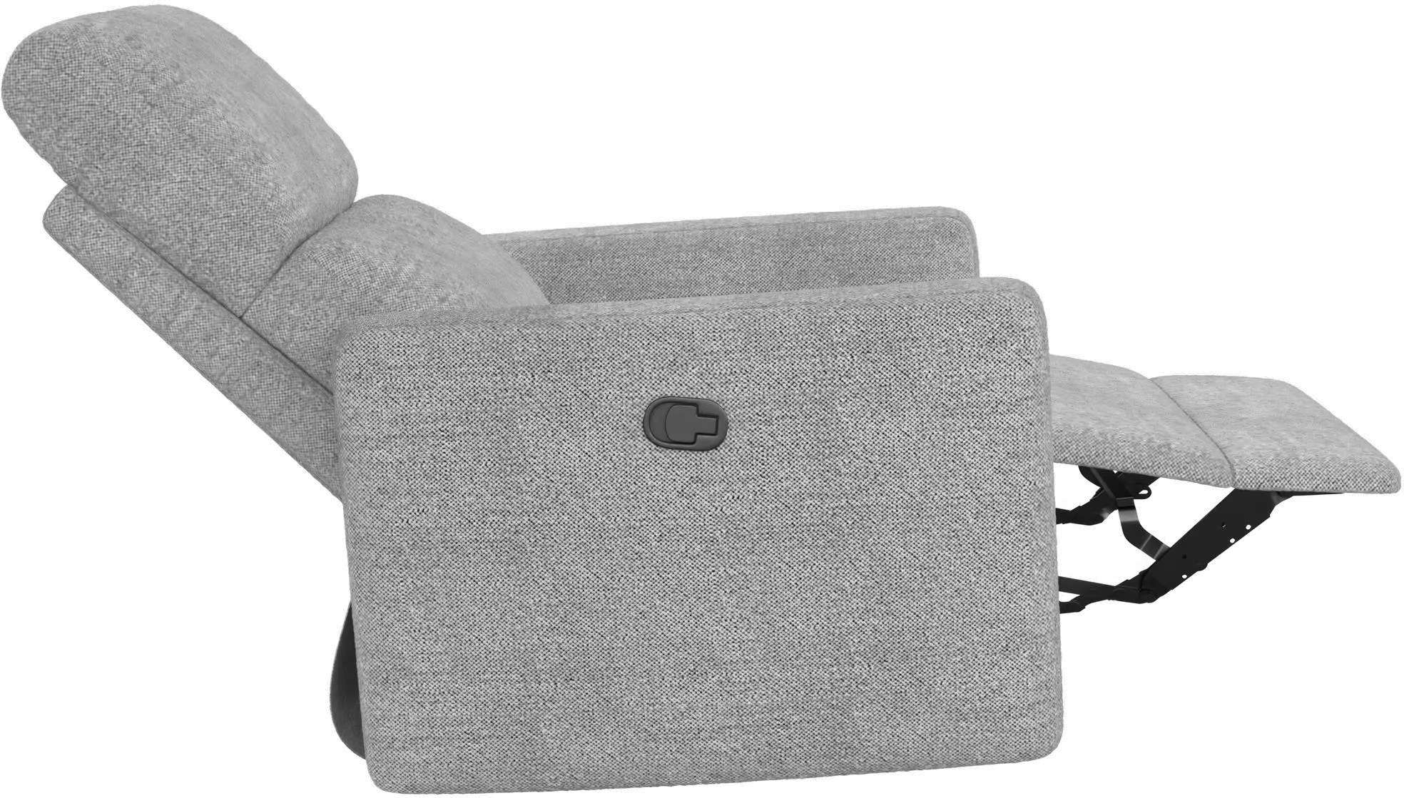 Lukas Gray Boucle Swivel Recliner-7