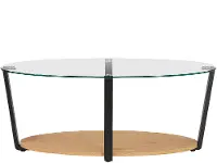 Nessa Oak and Glass Coffee Table